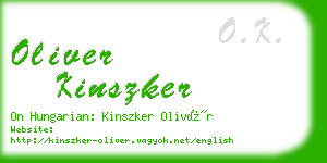 oliver kinszker business card